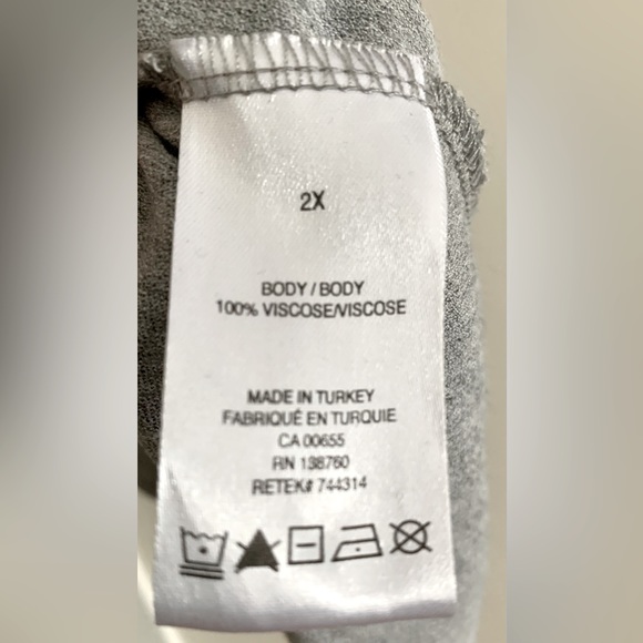 Penningtons Grey with Silver Trim Long Sleeved Blouse - Picture 6 of 6